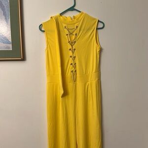 Yellow pant suit